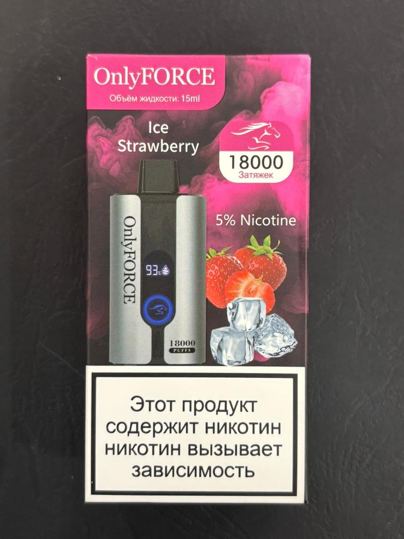 ویپ OnlyForce 18000 Puff طعم توت فرنگی یخ