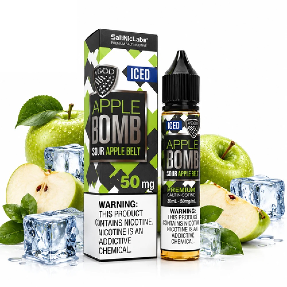 سالت بمب سیب یخ ویگاد ۵۰ میلی گرم VGOD Apple Bomb ICED 50MG
