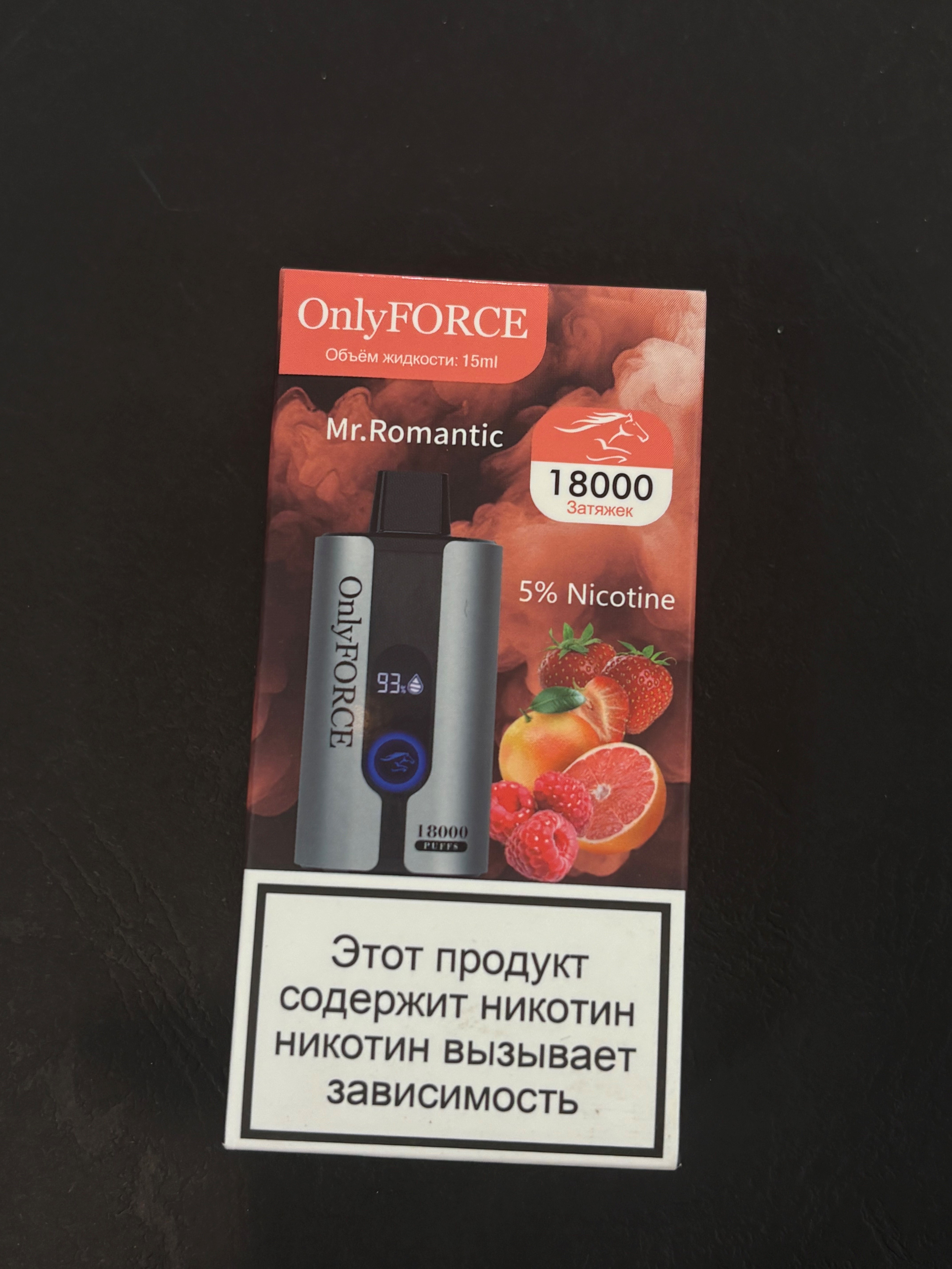 ویپ OnlyForce 18000 Puff طعم توت فرنگی تمشک