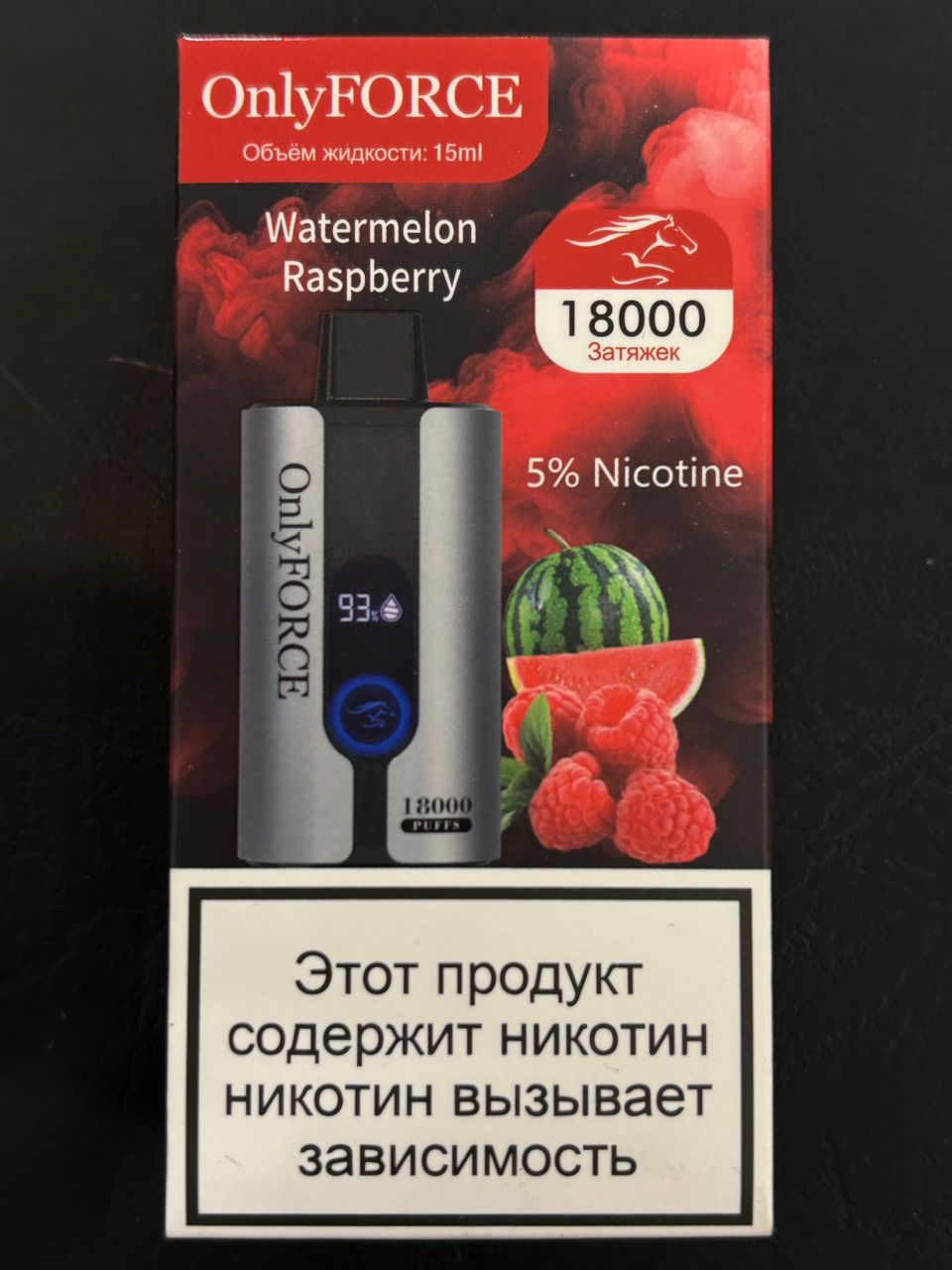 ویپ OnlyForce 18000 Puff طعم هندوانه تمشک