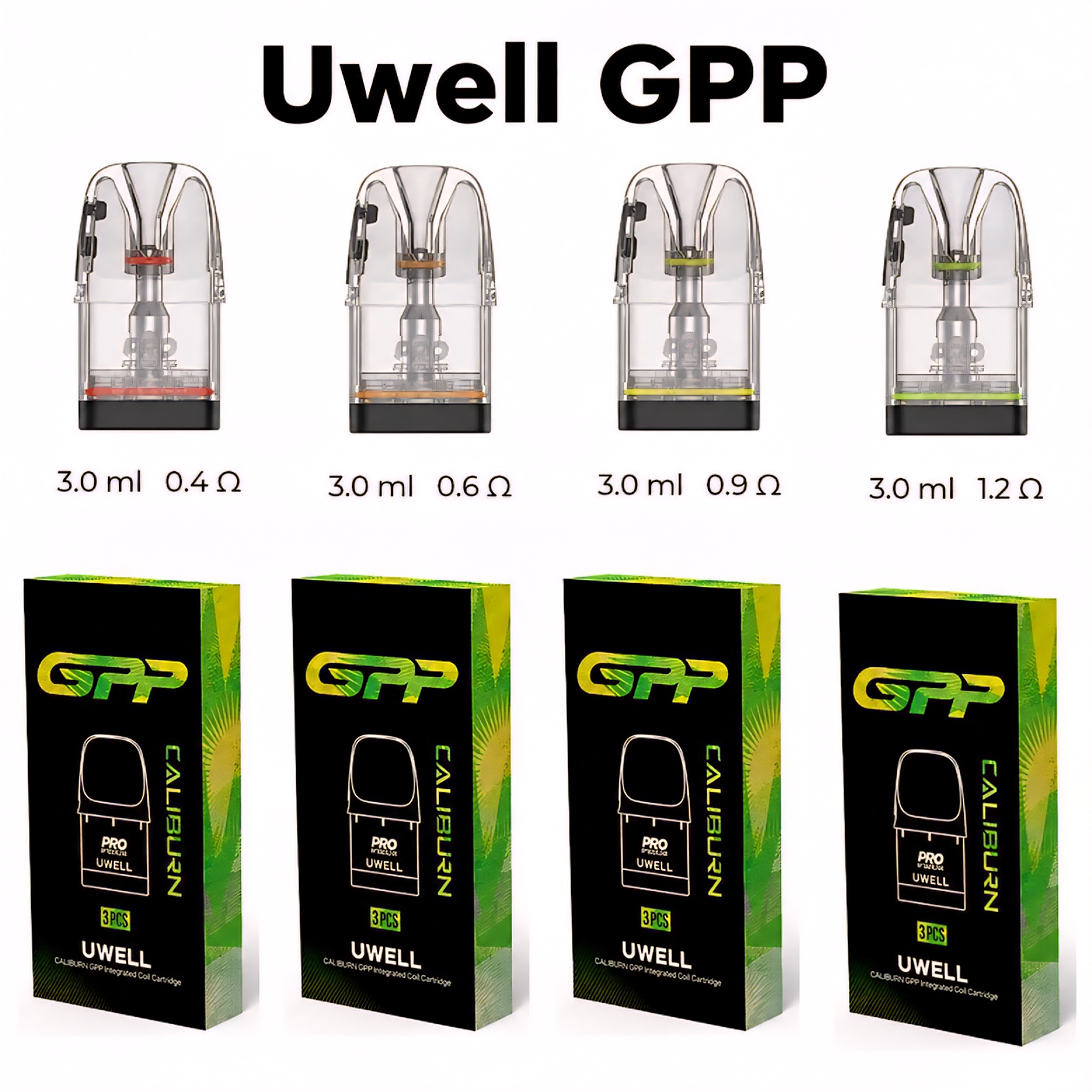 کارتریج 3ml جی پی پی یوول   | Cartradge 3ml Gpp Uwell